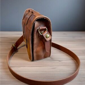 Patricia Nash Brown Leather Crossbody Bag